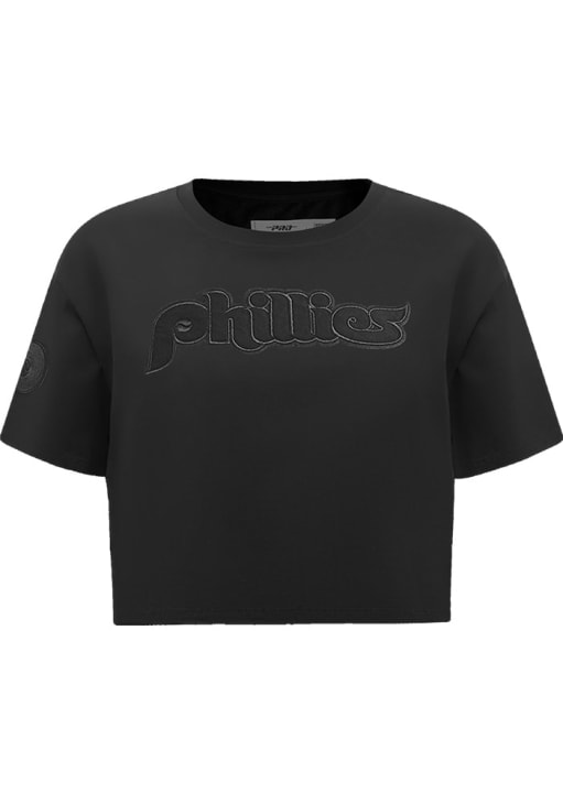 Pro Standard Philadelphia Phillies Womens Black Neutral Short Sleeve T-Shirt