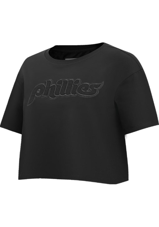 Pro Standard Philadelphia Phillies Womens Black Neutral Short Sleeve T-Shirt
