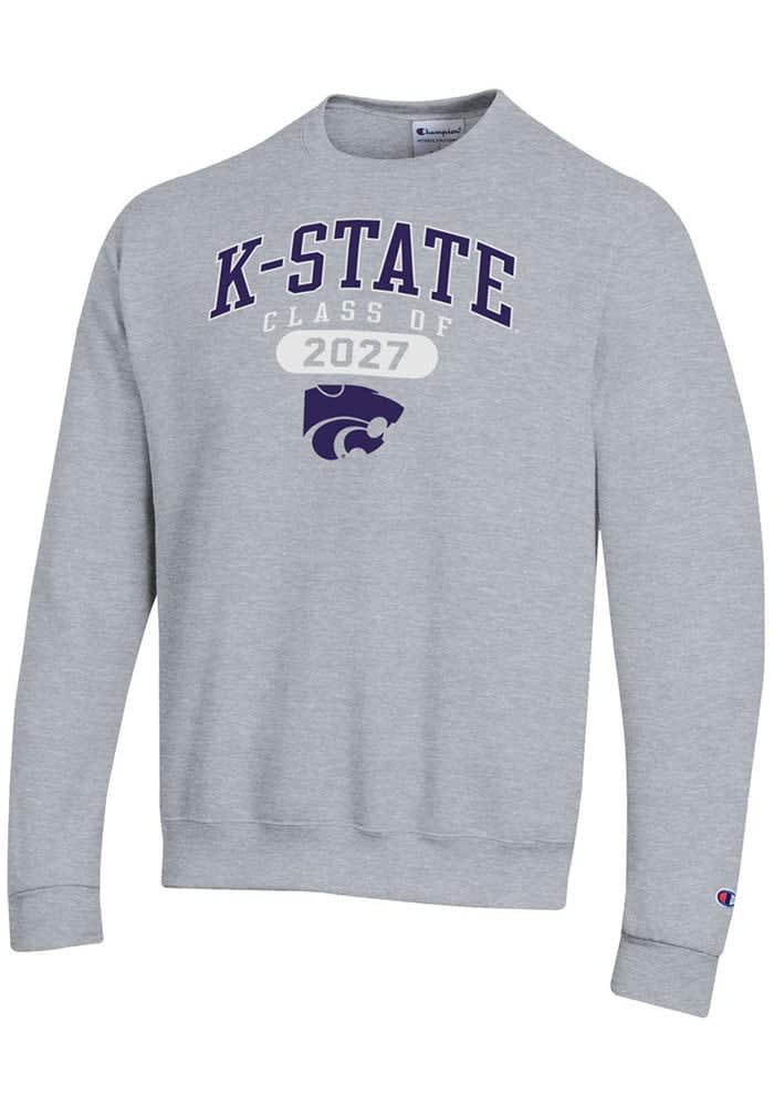 Champion Mens GREY HEATHER K-State Wildcats Class of 2027