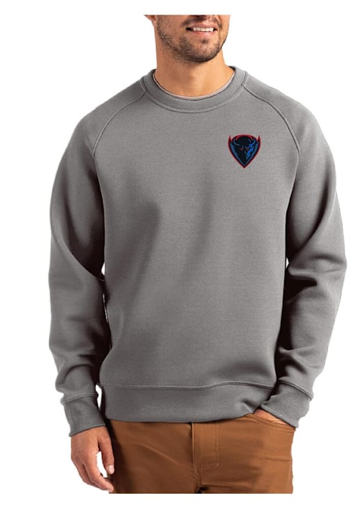 Cutter and Buck DePaul Blue Demons Mens GRAPHITE Roam Crew
