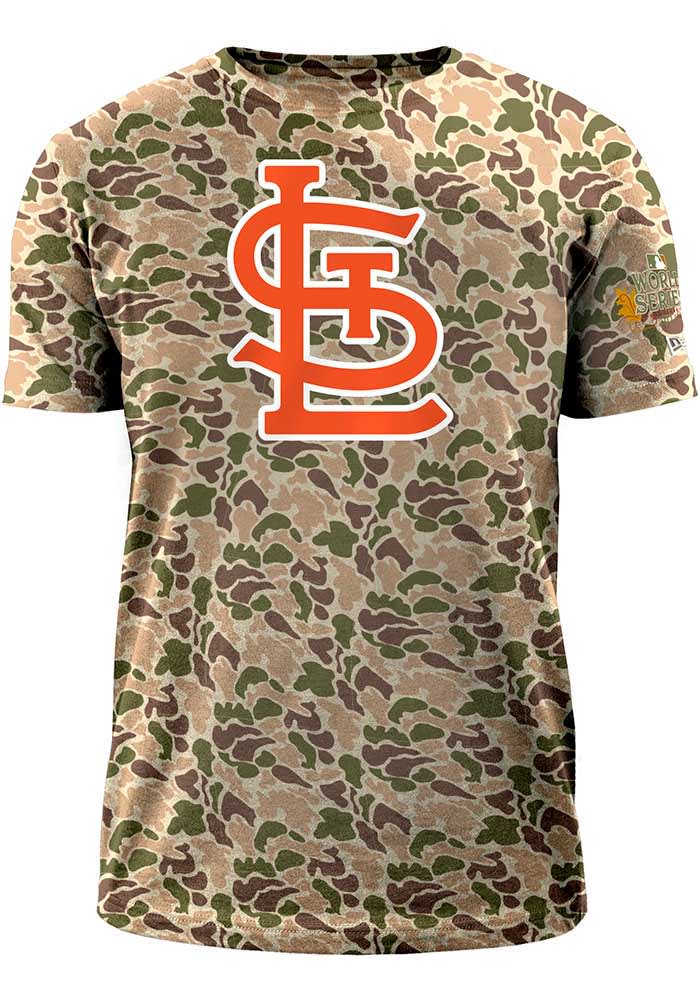 New Era St Louis Cardinals Green Duck Camo Short Sleeve T Shirt