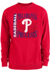 Main image for New Era Philadelphia Phillies Mens Red Pigment Dye Crew Long Sleeve Crew Sweatshirt