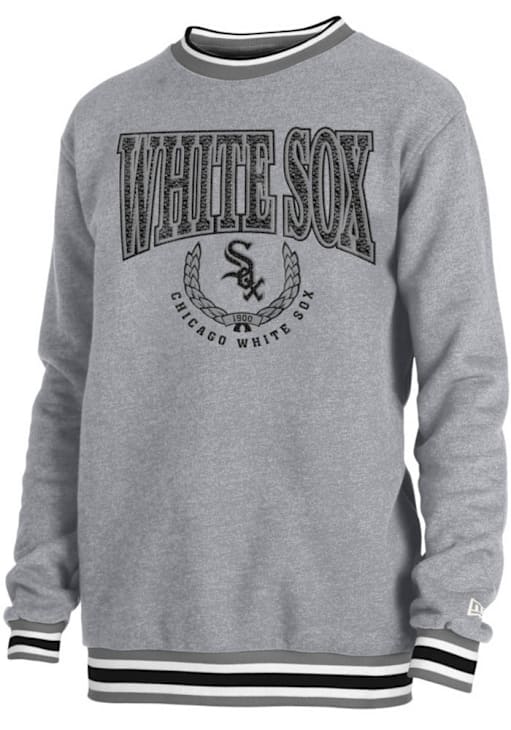 New Era Chicago White Sox Mens GREY Throwback Cuff Stripe Long