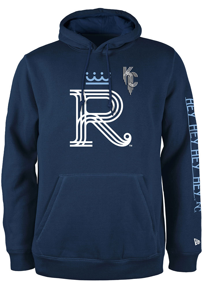 New Era Kansas City Royals Mens City Connect Logo Hoodie NAVY