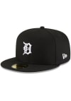 Main image for New Era Detroit Tigers Mens Black White Logo 59FIFTY Fitted Hat