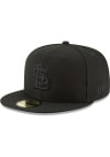 Main image for New Era St Louis Cardinals Mens Black Tonal Logo 59FIFTY Fitted Hat