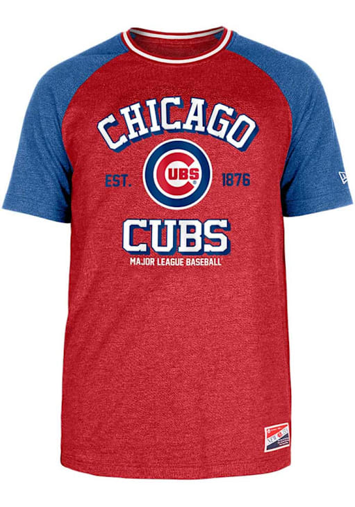 New Era Chicago Cubs Red Throwback Short Sleeve Fashion T Shirt