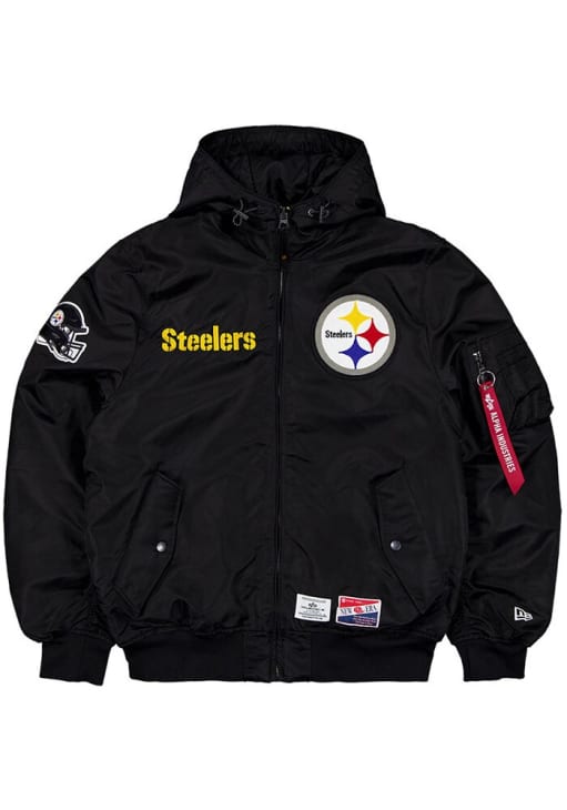 Mens Pittsburgh Steelers New Era Mens Alpha Heavyweight Jacket - Black