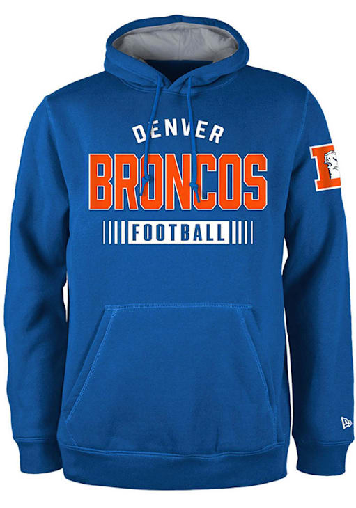 New Era Denver Broncos Mens ROYAL Sport Night Hoodie 590001918