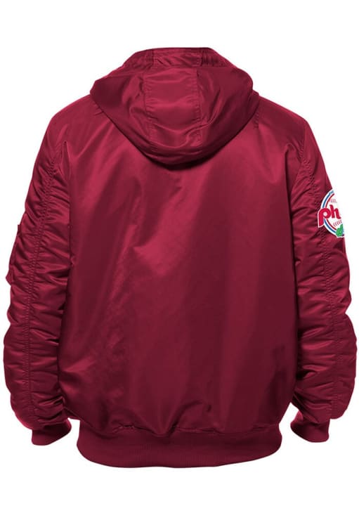 Mens Philadelphia Phillies New Era Mens Alpha Heavyweight Jacket - Maroon
