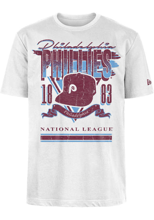 New Era Philadelphia Phillies White Sport Classics Design Short Sleeve T Shirt