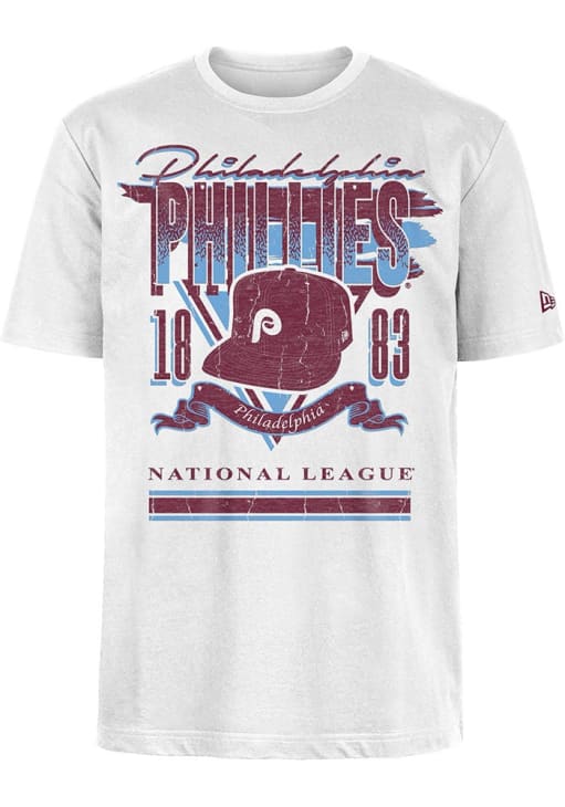 New Era Philadelphia Phillies White Sport Classics Design Short Sleeve T Shirt