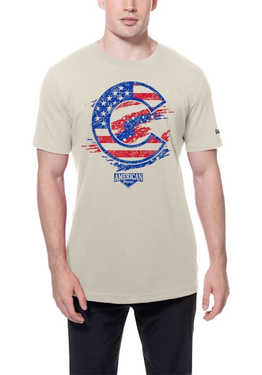 New Era Chicago Cubs CREAM July 4th Short Sleeve T Shirt 590003259