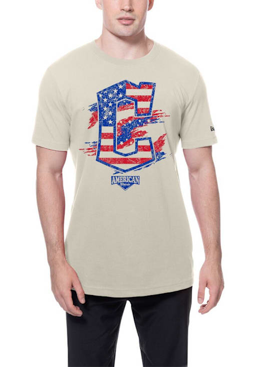New Era Cleveland Guardians CREAM July 4th Short Sleeve T Shirt