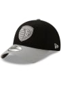 Sporting Kansas City New Era Away Jersey Hook 9TWENTY Adjustable Hat - Black