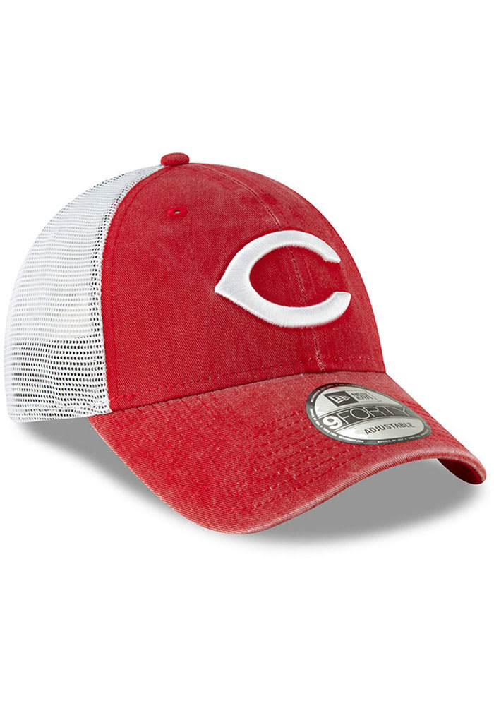 New Era Cincinnati Reds Cooperstown Trucker 9FORTY Adjustable Hat 