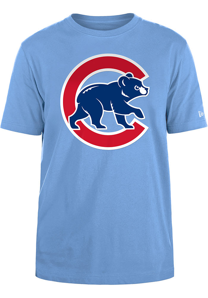 New Era Chicago Cubs LIGHT BLUE Bear Primary Short Sleeve T