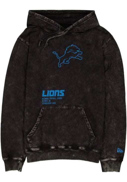 New Era Detroit Lions Mens Black Sport Night Fashion Hood