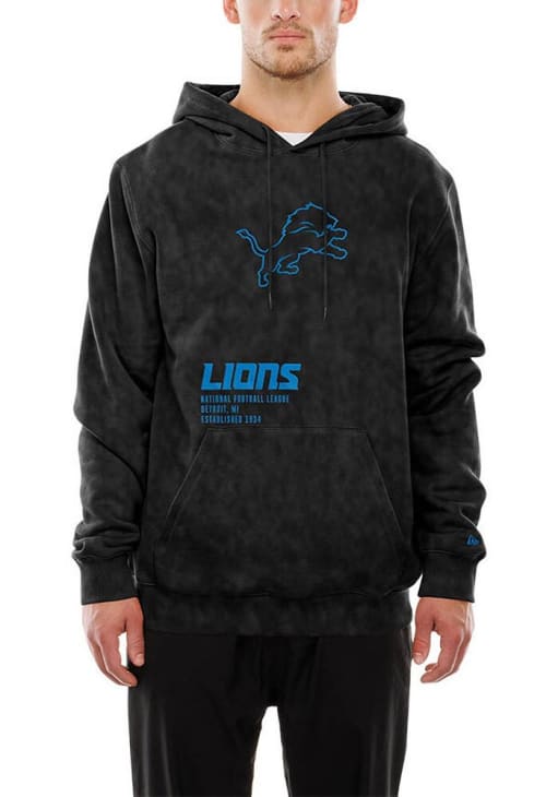 New Era Detroit Lions Mens Black Sport Night Fashion Hood