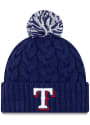 Texas Rangers Womens New Era Cozy Cable Knit - Blue