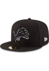 Main image for New Era Detroit Lions Mens Black White 59FIFTY Fitted Hat