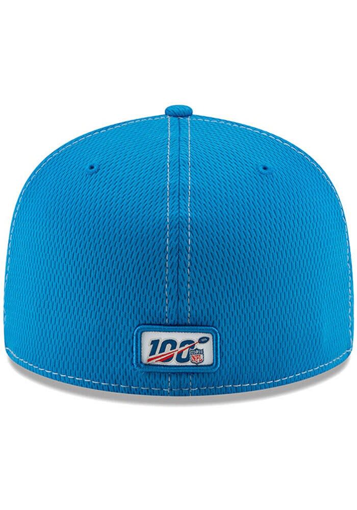 Detroit Lions 2019 Official Sideline Road 59FIFTY Blue New Era Fitted Hat