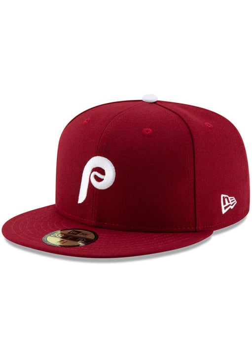 Men's Atlanta Braves New Era Red White Logo 59FIFTY Fitted Hat