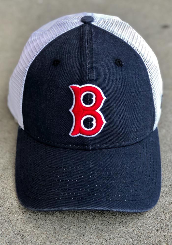 New Era Boston Red Sox Cooperstown Trucker 9FORTY Adjustable Hat - Navy Blue