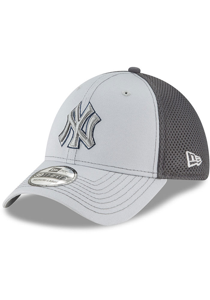New Era New York Yankees Mens Grey Grayed Out Neo 39THIRTY Flex Hat