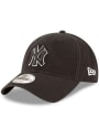 New York Yankees New Era White 9TWENTY Adjustable Hat - Black