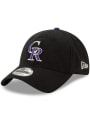 Colorado Rockies New Era Core Classic Replica 9TWENTY Adjustable Hat - Black