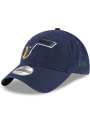 Utah Jazz New Era Core Classic 9TWENTY Adjustable Hat - Navy Blue
