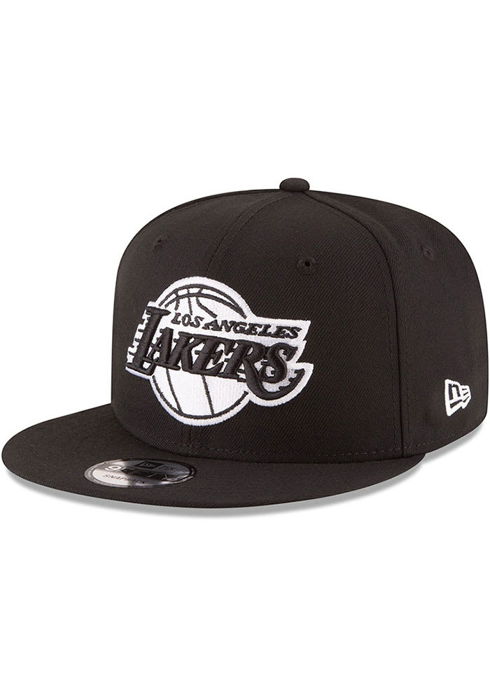 lakers black and white hat