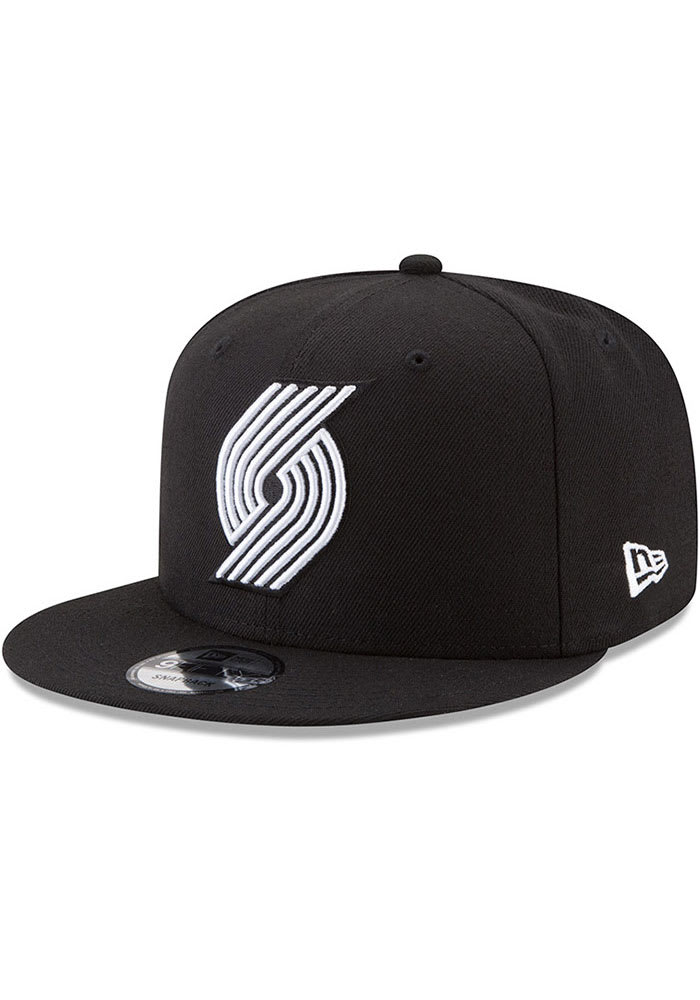 Portland Trail Blazers New Era BLACK 9FIFTY Snapback Hat - 59001853