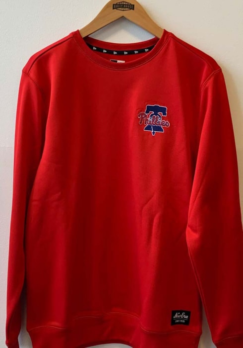 New Era Philadelphia Phillies Long Sleeve Poly Fleece Sweatshirt - Red