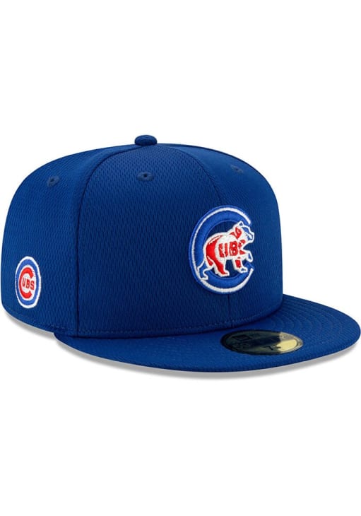 New Era Chicago Cubs Mens Blue 2020 Batting Practice 59FIFTY Fitted Hat