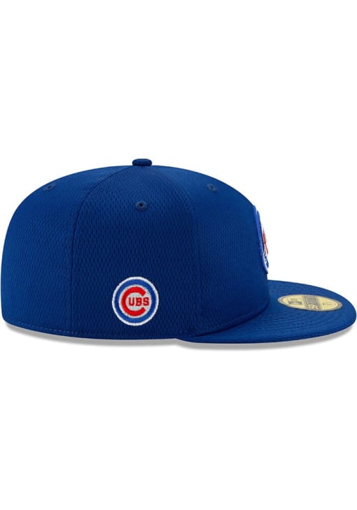 New Era Chicago Cubs Mens Blue 2020 Batting Practice 59FIFTY Fitted Hat