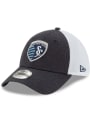 New Era Sporting Kansas City Navy Blue Heather Front Neo 39THIRTY Flex Hat