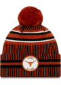 New Era Texas Longhorns Burnt Orange NE19 Sport Cuff Pom Knit Hat