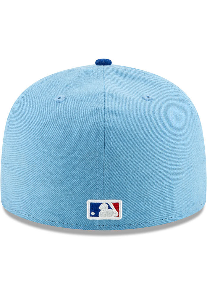 fitted cap light blue