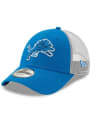 Detroit Lions New Era Trucker 9FORTY Adjustable Hat - Blue