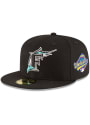 Miami Marlins New Era 1997 World Series Side Patch 59FIFTY Fitted Hat - Black