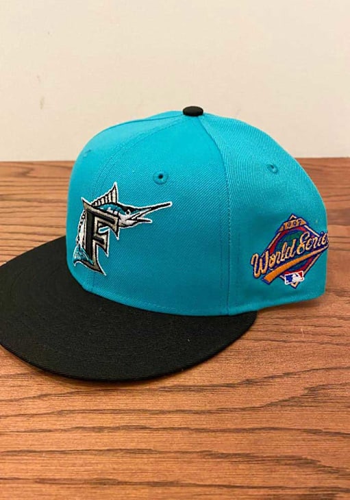 Miami Marlins Mens 1997 World Series Side Patch 59FIFTY TEAL New