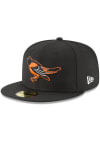 Main image for New Era Baltimore Orioles Mens Black Cooperstown 59FIFTY Fitted Hat