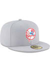 Main image for New Era New York Yankees Mens Grey Cooperstown 59FIFTY Fitted Hat