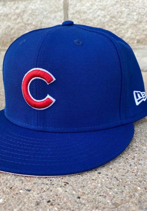 Chicago Cubs QT Pink Undervisor 59FIFTY Blue New Era Fitted Hat