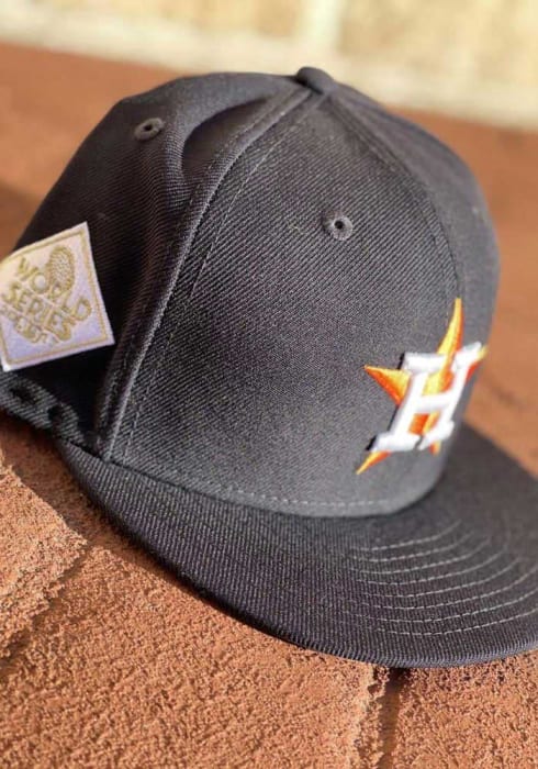 Houston Astros QT World Series Side Patch 59FIFTY Navy Blue New Era ...