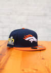 Main image for New Era Denver Broncos Mens Navy Blue Super Bowl 50 Side Patch 59FIFTY Fitted Hat