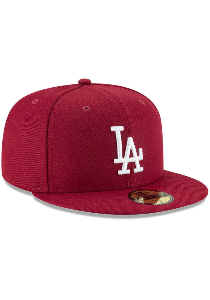 Los Angeles Dodgers Mens Basic 59FIFTY MAROON New Era Fitted