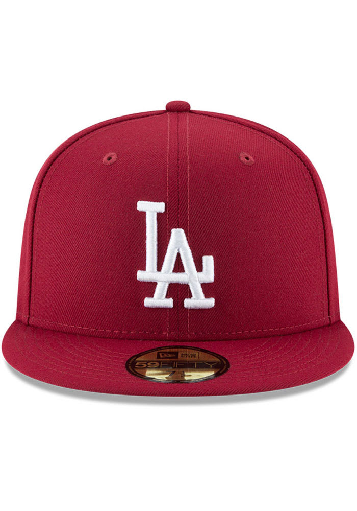 maroon dodger hat